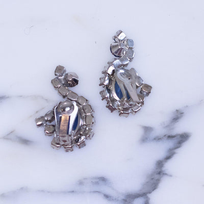 Vintage Light and Dark Blue Statement Earrings by Unsigned Beauty - Vintage Meet Modern Vintage Jewelry - Chicago, Illinois - #oldhollywoodglamour #vintagemeetmodern #designervintage #jewelrybox #antiquejewelry #vintagejewelry
