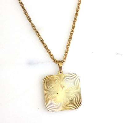 Vintage Guilloche Pendant Necklace by Unsigned Beauty - Vintage Meet Modern Vintage Jewelry - Chicago, Illinois - #oldhollywoodglamour #vintagemeetmodern #designervintage #jewelrybox #antiquejewelry #vintagejewelry