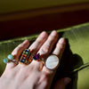Uncas Colorful Rhinestone Statement Ring by Uncas - Vintage Meet Modern Vintage Jewelry - Chicago, Illinois - #oldhollywoodglamour #vintagemeetmodern #designervintage #jewelrybox #antiquejewelry #vintagejewelry