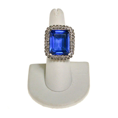 Sapphire Crystal Cocktail Ring by 1960s - Vintage Meet Modern Vintage Jewelry - Chicago, Illinois - #oldhollywoodglamour #vintagemeetmodern #designervintage #jewelrybox #antiquejewelry #vintagejewelry