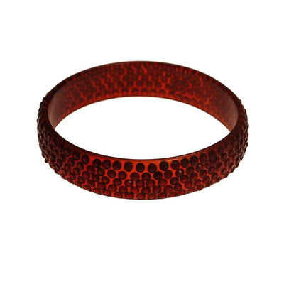 Vintage Art Deco Red Rhinestone Celluloid Bangle Bracelet by Art Deco - Vintage Meet Modern Vintage Jewelry - Chicago, Illinois - #oldhollywoodglamour #vintagemeetmodern #designervintage #jewelrybox #antiquejewelry #vintagejewelry