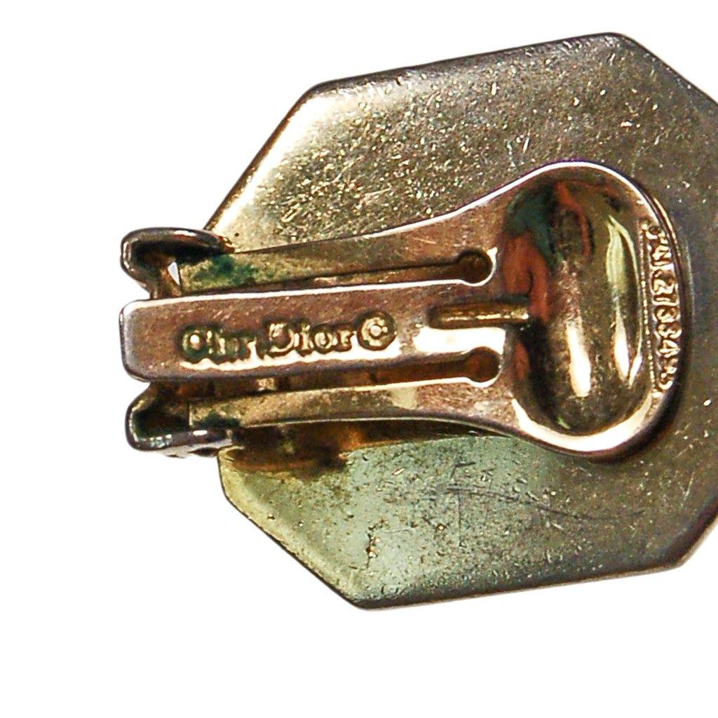 Vintage Christian Dior Gold and Blue Earrings by Christian Dior - Vintage Meet Modern Vintage Jewelry - Chicago, Illinois - #oldhollywoodglamour #vintagemeetmodern #designervintage #jewelrybox #antiquejewelry #vintagejewelry