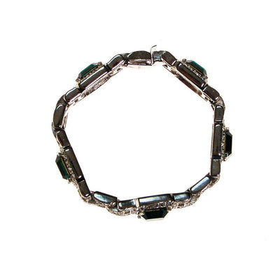 The Great Gatsby Bracelet with Emerald Crystals By Ciner New York by Ciner - Vintage Meet Modern Vintage Jewelry - Chicago, Illinois - #oldhollywoodglamour #vintagemeetmodern #designervintage #jewelrybox #antiquejewelry #vintagejewelry