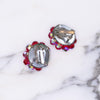 Vintage Red Aurora Borealis Beaded Cluster Statement Earrings by Austria - Vintage Meet Modern Vintage Jewelry - Chicago, Illinois - #oldhollywoodglamour #vintagemeetmodern #designervintage #jewelrybox #antiquejewelry #vintagejewelry