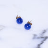 Vintage Blue Moonglow Bead Stud Earrings by Moonglow - Vintage Meet Modern Vintage Jewelry - Chicago, Illinois - #oldhollywoodglamour #vintagemeetmodern #designervintage #jewelrybox #antiquejewelry #vintagejewelry