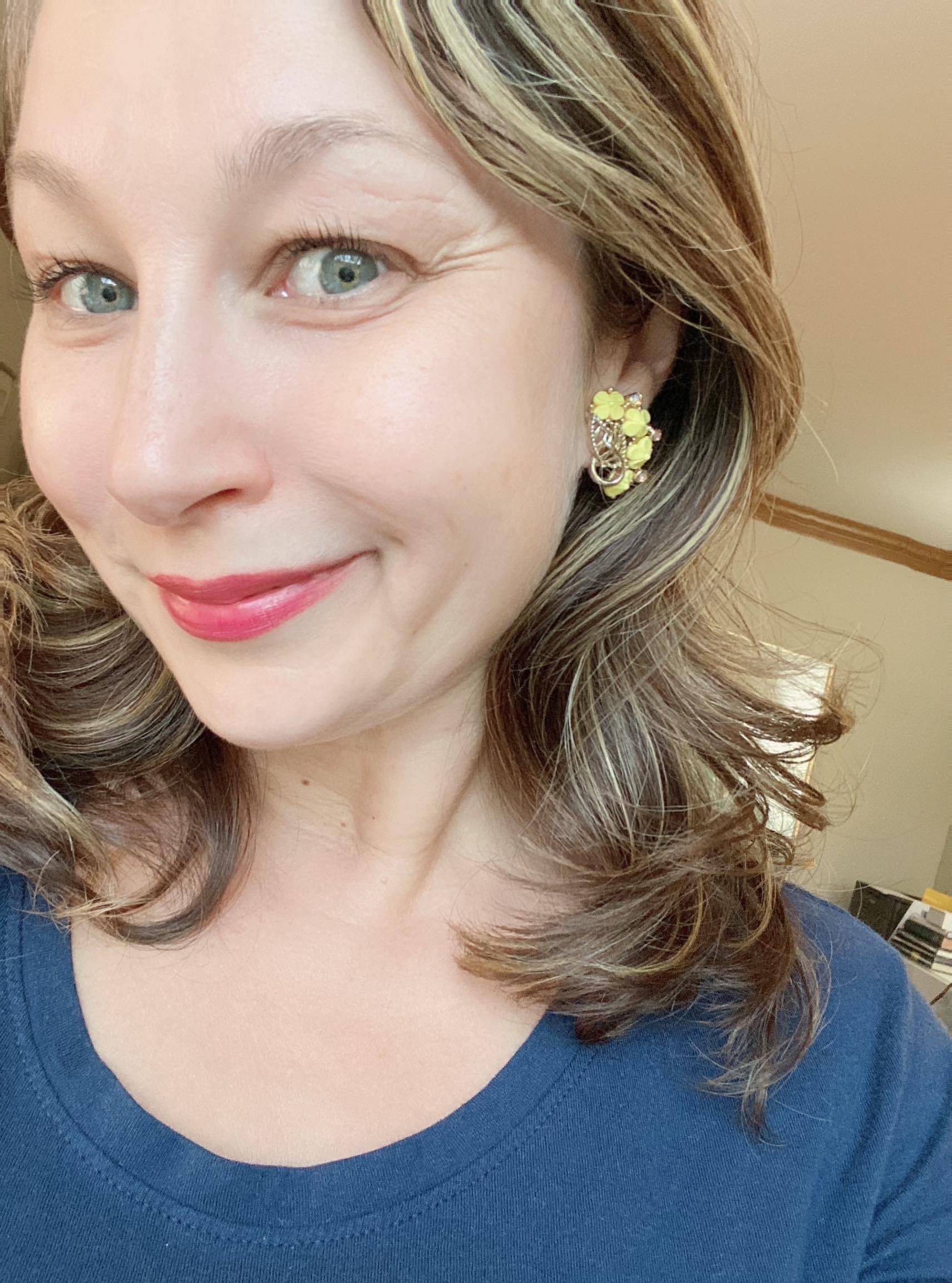 Yellow Daisy and Aurora Borealis Rhinestone Statement Earrings by Unsigned Beauty - Vintage Meet Modern Vintage Jewelry - Chicago, Illinois - #oldhollywoodglamour #vintagemeetmodern #designervintage #jewelrybox #antiquejewelry #vintagejewelry