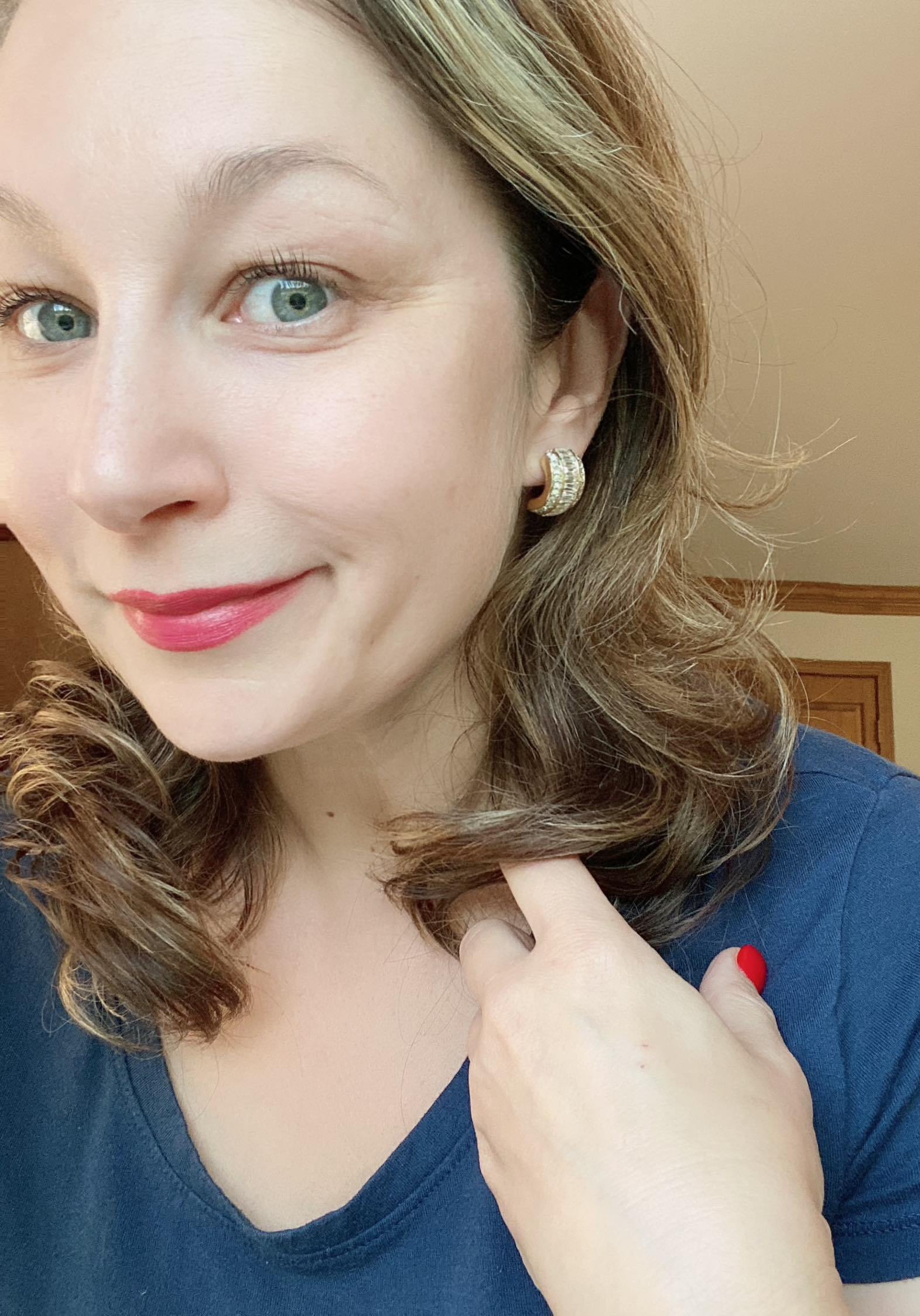 Vintage Monet Baguette and Pave Rhinestone Earrings by Monet - Vintage Meet Modern Vintage Jewelry - Chicago, Illinois - #oldhollywoodglamour #vintagemeetmodern #designervintage #jewelrybox #antiquejewelry #vintagejewelry