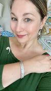 Monet Silver Etched Bangle Bracelet by Monet - Vintage Meet Modern Vintage Jewelry - Chicago, Illinois - #oldhollywoodglamour #vintagemeetmodern #designervintage #jewelrybox #antiquejewelry #vintagejewelry