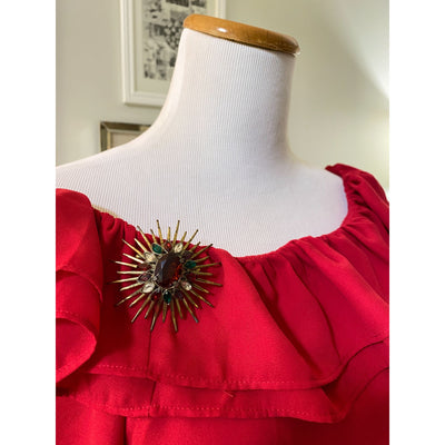 J. Crew Sleeveless Blouse with Ruffled, Scoop Neck Collar by J.Crew - Vintage Meet Modern Vintage Jewelry - Chicago, Illinois - #oldhollywoodglamour #vintagemeetmodern #designervintage #jewelrybox #antiquejewelry #vintagejewelry