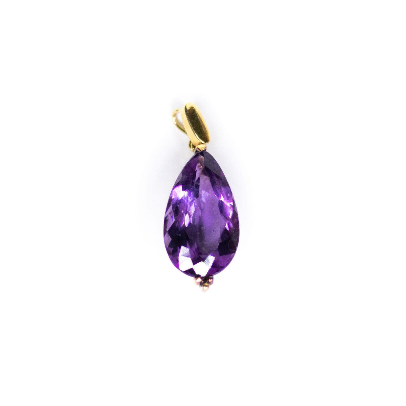 Vintage 18kt Gold Amethyst Pendant