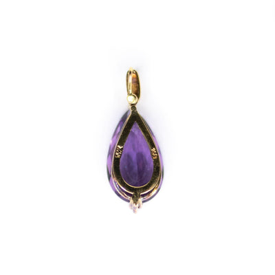 Vintage 18kt Gold Amethyst Pendant by 18kt Gold - Vintage Meet Modern Vintage Jewelry - Chicago, Illinois - #oldhollywoodglamour #vintagemeetmodern #designervintage #jewelrybox #antiquejewelry #vintagejewelry