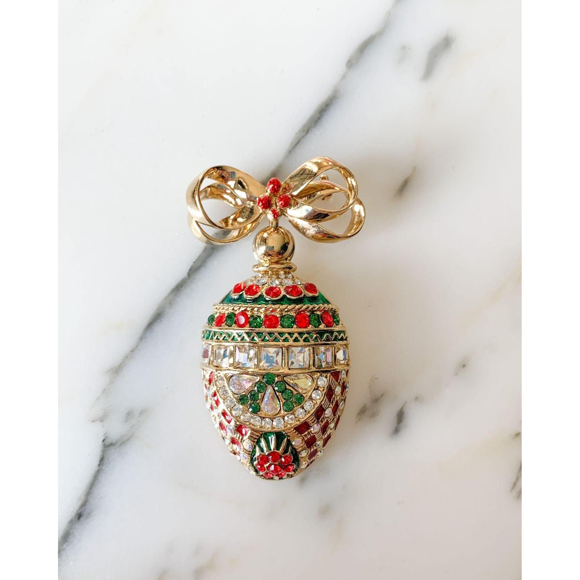 Swarovski Tree Ornament Collectible Brooch by Swarovski - Vintage Meet Modern Vintage Jewelry - Chicago, Illinois - #oldhollywoodglamour #vintagemeetmodern #designervintage #jewelrybox #antiquejewelry #vintagejewelry