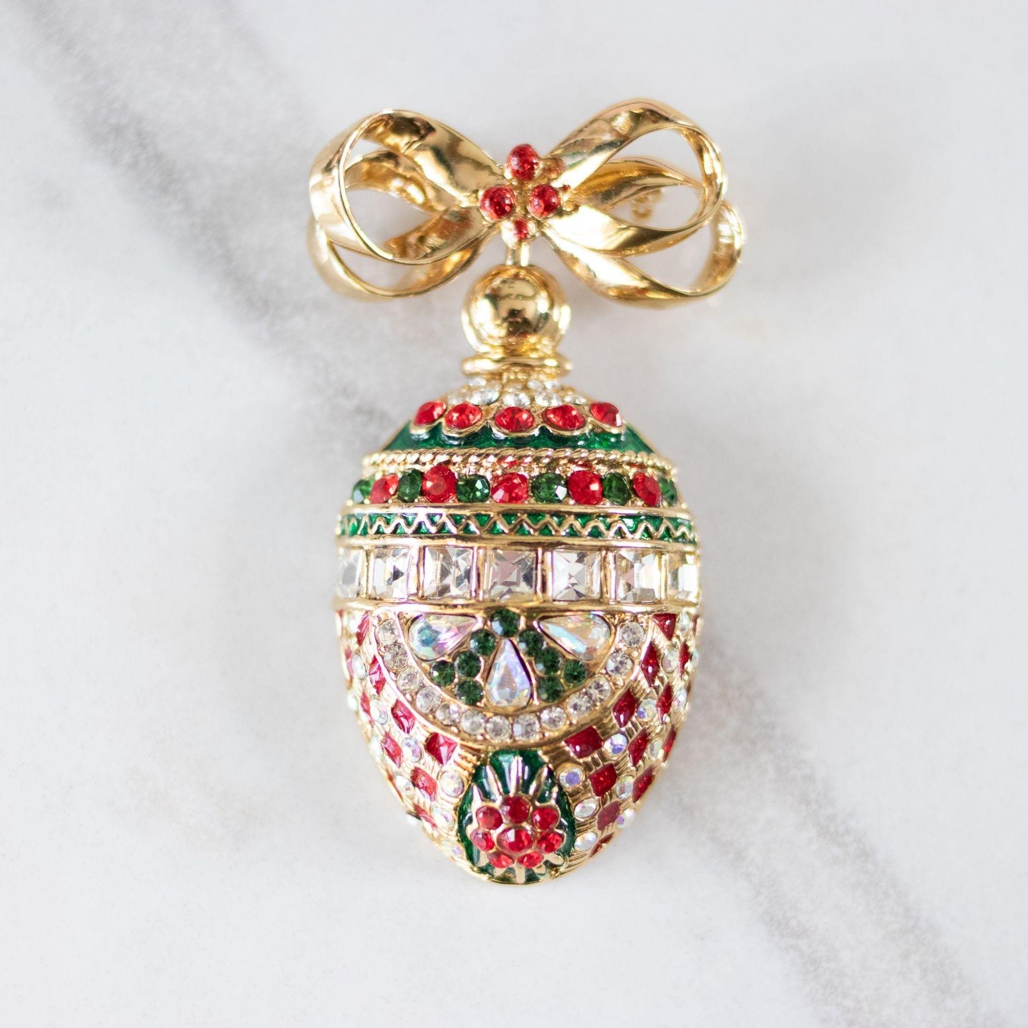 Swarovski Tree Ornament Collectible Brooch by Swarovski - Vintage Meet Modern Vintage Jewelry - Chicago, Illinois - #oldhollywoodglamour #vintagemeetmodern #designervintage #jewelrybox #antiquejewelry #vintagejewelry