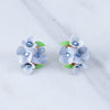 Vintage Blue Forget-Me-Knot Flower Earrings with Blue Rhinestones by Unsigned Beauty - Vintage Meet Modern Vintage Jewelry - Chicago, Illinois - #oldhollywoodglamour #vintagemeetmodern #designervintage #jewelrybox #antiquejewelry #vintagejewelry