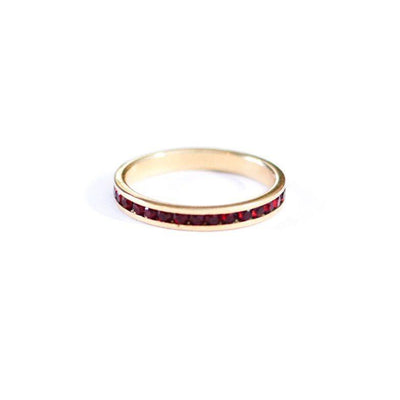 Vintage Ruby Cubic Zirconia Eternity Ring by Vintage Meet Modern - Vintage Meet Modern Vintage Jewelry - Chicago, Illinois - #oldhollywoodglamour #vintagemeetmodern #designervintage #jewelrybox #antiquejewelry #vintagejewelry
