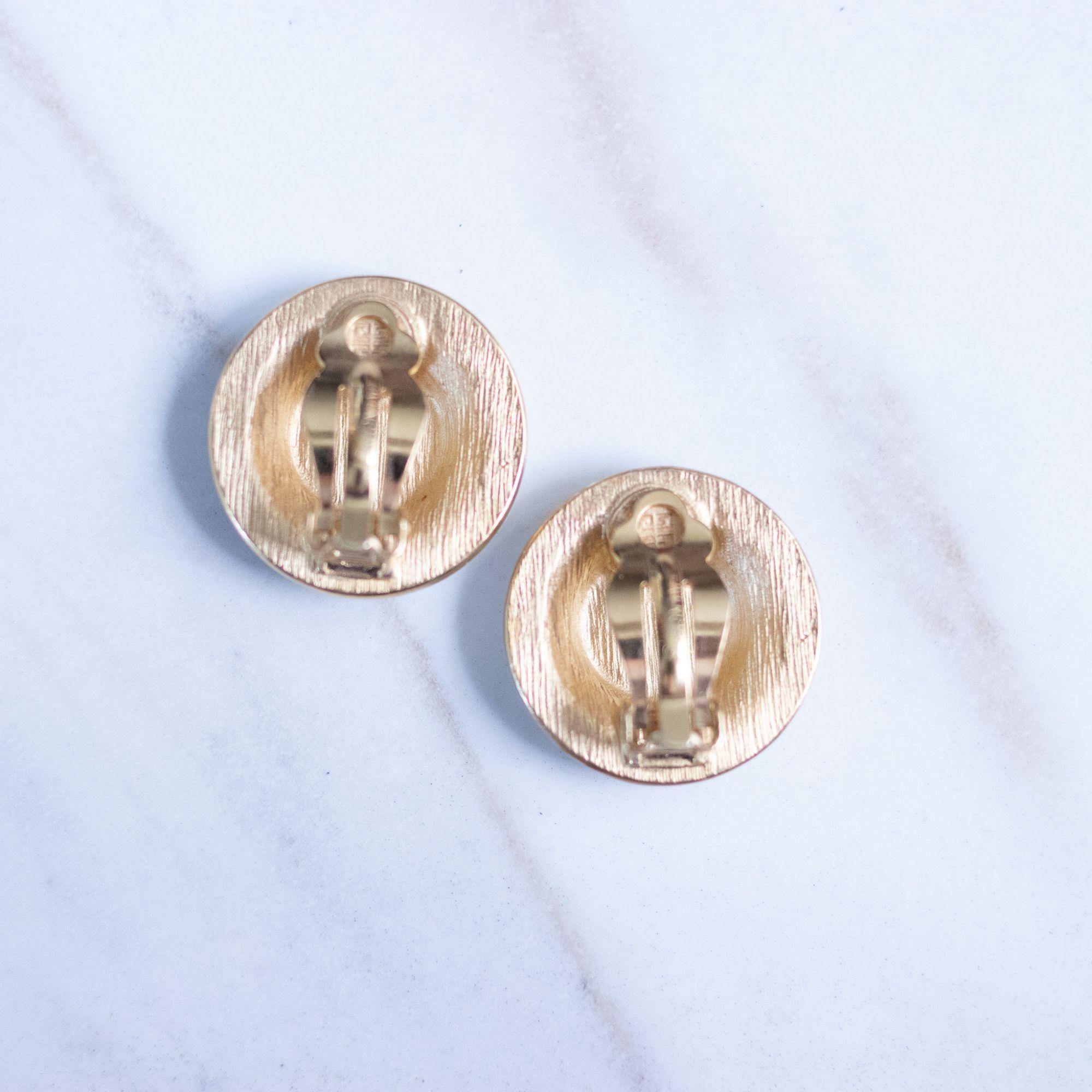 Vintage Givenchy Couture Logo and Pearl Statement Earrings by Givenchy Couture - Vintage Meet Modern Vintage Jewelry - Chicago, Illinois - #oldhollywoodglamour #vintagemeetmodern #designervintage #jewelrybox #antiquejewelry #vintagejewelry
