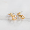 Vintage Horsebit French Link Pierced Earrings by Unsigned Beauty - Vintage Meet Modern Vintage Jewelry - Chicago, Illinois - #oldhollywoodglamour #vintagemeetmodern #designervintage #jewelrybox #antiquejewelry #vintagejewelry