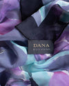 Dana Buchman Purple and Aqua Floral Scarf Iris Orchid by Dana Buchman - Vintage Meet Modern Vintage Jewelry - Chicago, Illinois - #oldhollywoodglamour #vintagemeetmodern #designervintage #jewelrybox #antiquejewelry #vintagejewelry