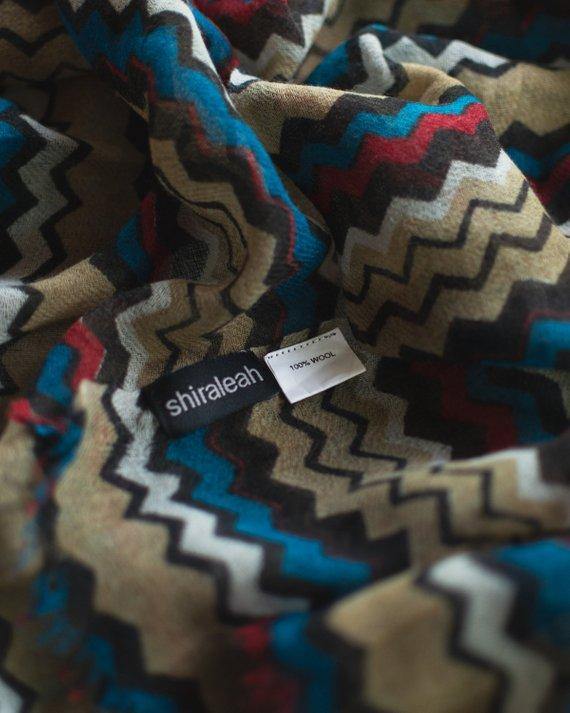 Shiraleah 100% Wool Scarf Shawl Chevron Zig Zag Print by Shiraleah - Vintage Meet Modern Vintage Jewelry - Chicago, Illinois - #oldhollywoodglamour #vintagemeetmodern #designervintage #jewelrybox #antiquejewelry #vintagejewelry