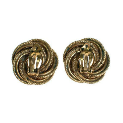 Vintage Brushed Gold Winnard Knot Style Earrings by 1960s - Vintage Meet Modern Vintage Jewelry - Chicago, Illinois - #oldhollywoodglamour #vintagemeetmodern #designervintage #jewelrybox #antiquejewelry #vintagejewelry