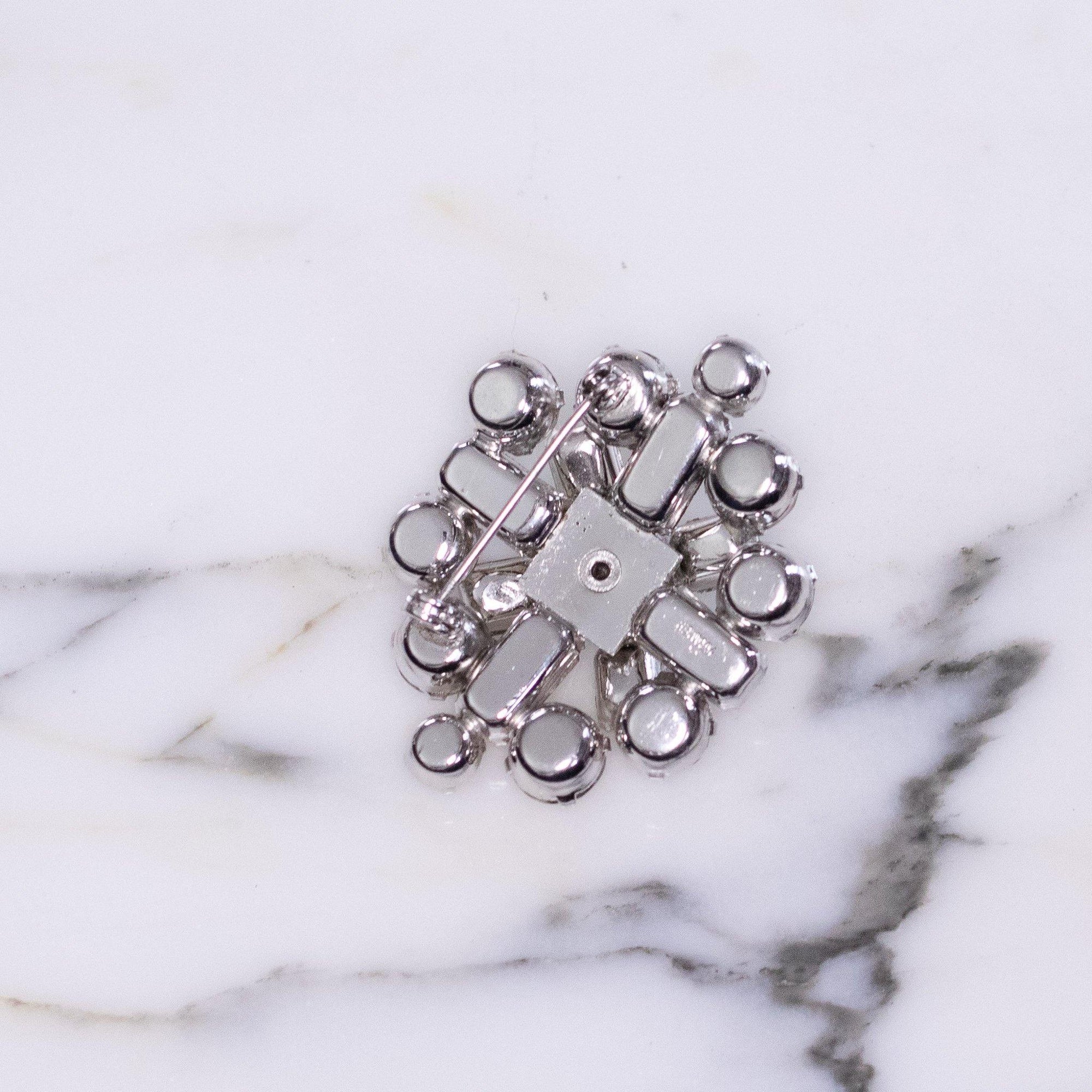 Vintage Kramer NY Art Deco Style Diamante Rhinestone Brooch by Kramer NY - Vintage Meet Modern Vintage Jewelry - Chicago, Illinois - #oldhollywoodglamour #vintagemeetmodern #designervintage #jewelrybox #antiquejewelry #vintagejewelry