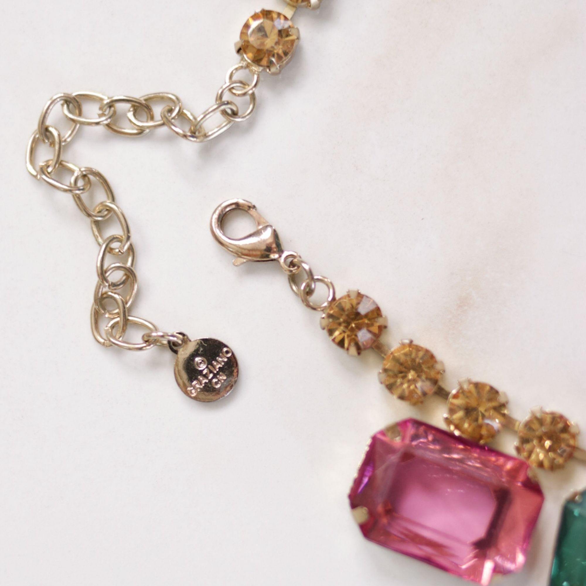 Vintage RJ Graziano Colorful Crystal Statement Necklace by RJ Graziano - Vintage Meet Modern Vintage Jewelry - Chicago, Illinois - #oldhollywoodglamour #vintagemeetmodern #designervintage #jewelrybox #antiquejewelry #vintagejewelry