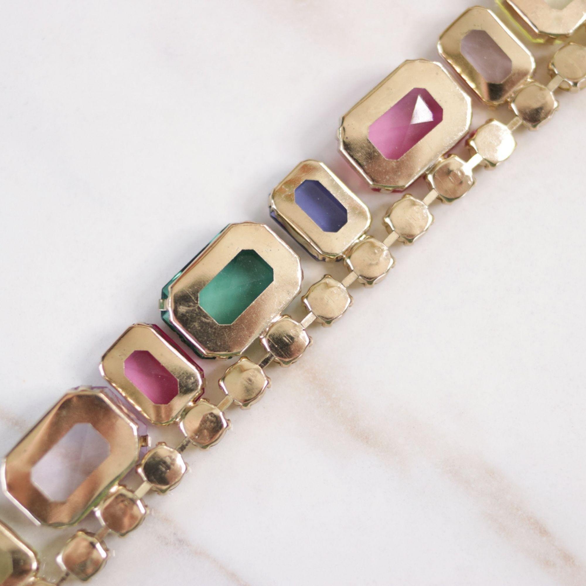 Vintage RJ Graziano Colorful Crystal Statement Necklace by RJ Graziano - Vintage Meet Modern Vintage Jewelry - Chicago, Illinois - #oldhollywoodglamour #vintagemeetmodern #designervintage #jewelrybox #antiquejewelry #vintagejewelry