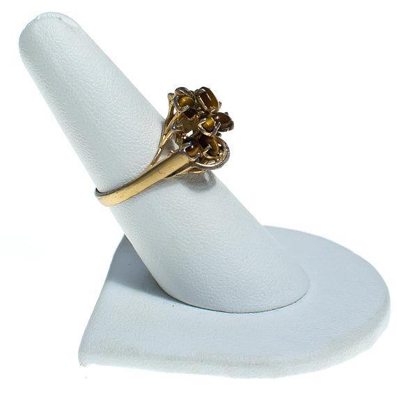 Vintage Tigers Eye Cluster Ring by 1960s - Vintage Meet Modern Vintage Jewelry - Chicago, Illinois - #oldhollywoodglamour #vintagemeetmodern #designervintage #jewelrybox #antiquejewelry #vintagejewelry