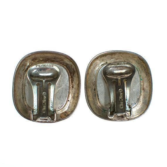 Vintage Christian Dior Hematite and Silver Earrings by Christian Dior - Vintage Meet Modern Vintage Jewelry - Chicago, Illinois - #oldhollywoodglamour #vintagemeetmodern #designervintage #jewelrybox #antiquejewelry #vintagejewelry