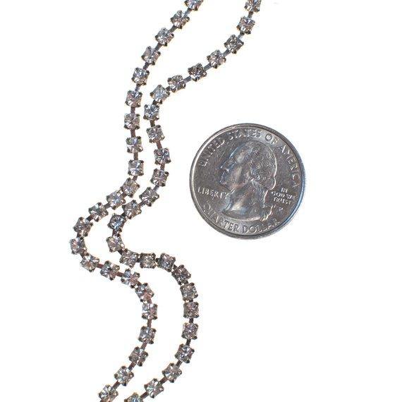 Vintage Art Deco Diamante Double Strand Rhinestone Necklace by Art Deco - Vintage Meet Modern Vintage Jewelry - Chicago, Illinois - #oldhollywoodglamour #vintagemeetmodern #designervintage #jewelrybox #antiquejewelry #vintagejewelry