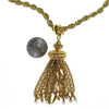 Vintage Crown Trifari Gold Tassel Necklace by 1960s - Vintage Meet Modern Vintage Jewelry - Chicago, Illinois - #oldhollywoodglamour #vintagemeetmodern #designervintage #jewelrybox #antiquejewelry #vintagejewelry