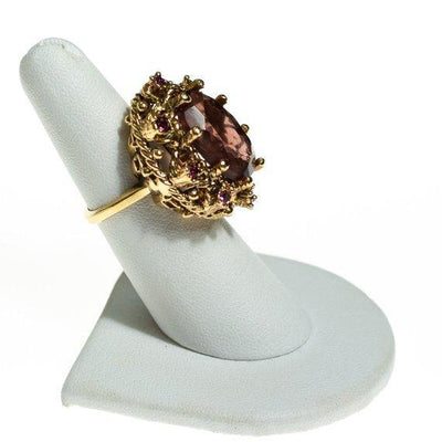 Huge 1960s Vintage Amethyst Crystal Cocktail Ring by 1960s - Vintage Meet Modern Vintage Jewelry - Chicago, Illinois - #oldhollywoodglamour #vintagemeetmodern #designervintage #jewelrybox #antiquejewelry #vintagejewelry