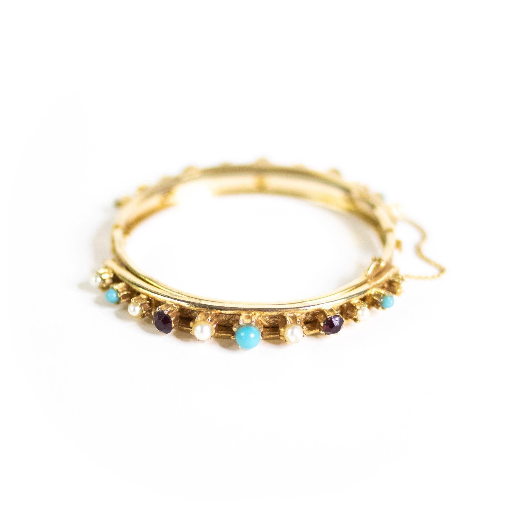 Vintage Victorian Revival Beaded Bangle Bracelet by Unsigned Beauty - Vintage Meet Modern Vintage Jewelry - Chicago, Illinois - #oldhollywoodglamour #vintagemeetmodern #designervintage #jewelrybox #antiquejewelry #vintagejewelry