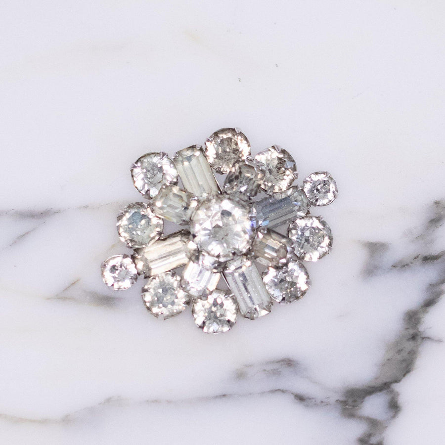 Vintage Kramer NY Art Deco Style Diamante Rhinestone Brooch by Kramer NY - Vintage Meet Modern Vintage Jewelry - Chicago, Illinois - #oldhollywoodglamour #vintagemeetmodern #designervintage #jewelrybox #antiquejewelry #vintagejewelry