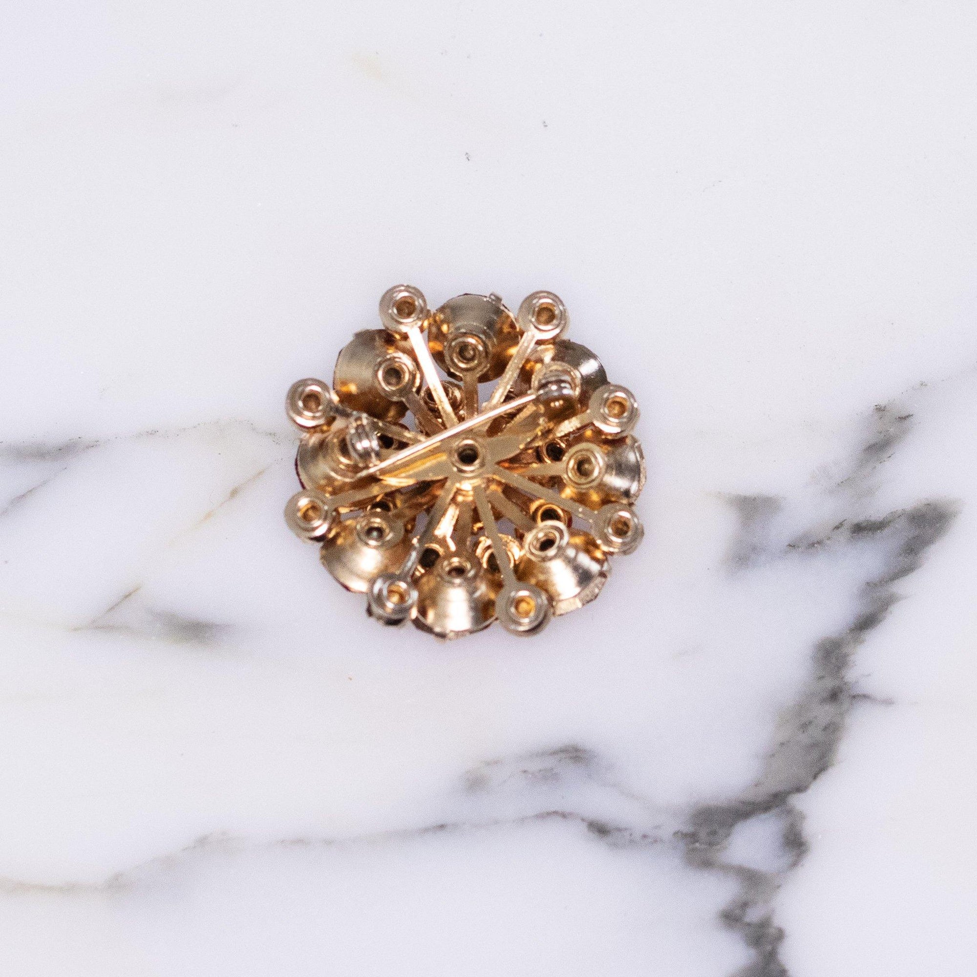 Vintage Red Rhinestone Brooch by West Germany - Vintage Meet Modern Vintage Jewelry - Chicago, Illinois - #oldhollywoodglamour #vintagemeetmodern #designervintage #jewelrybox #antiquejewelry #vintagejewelry