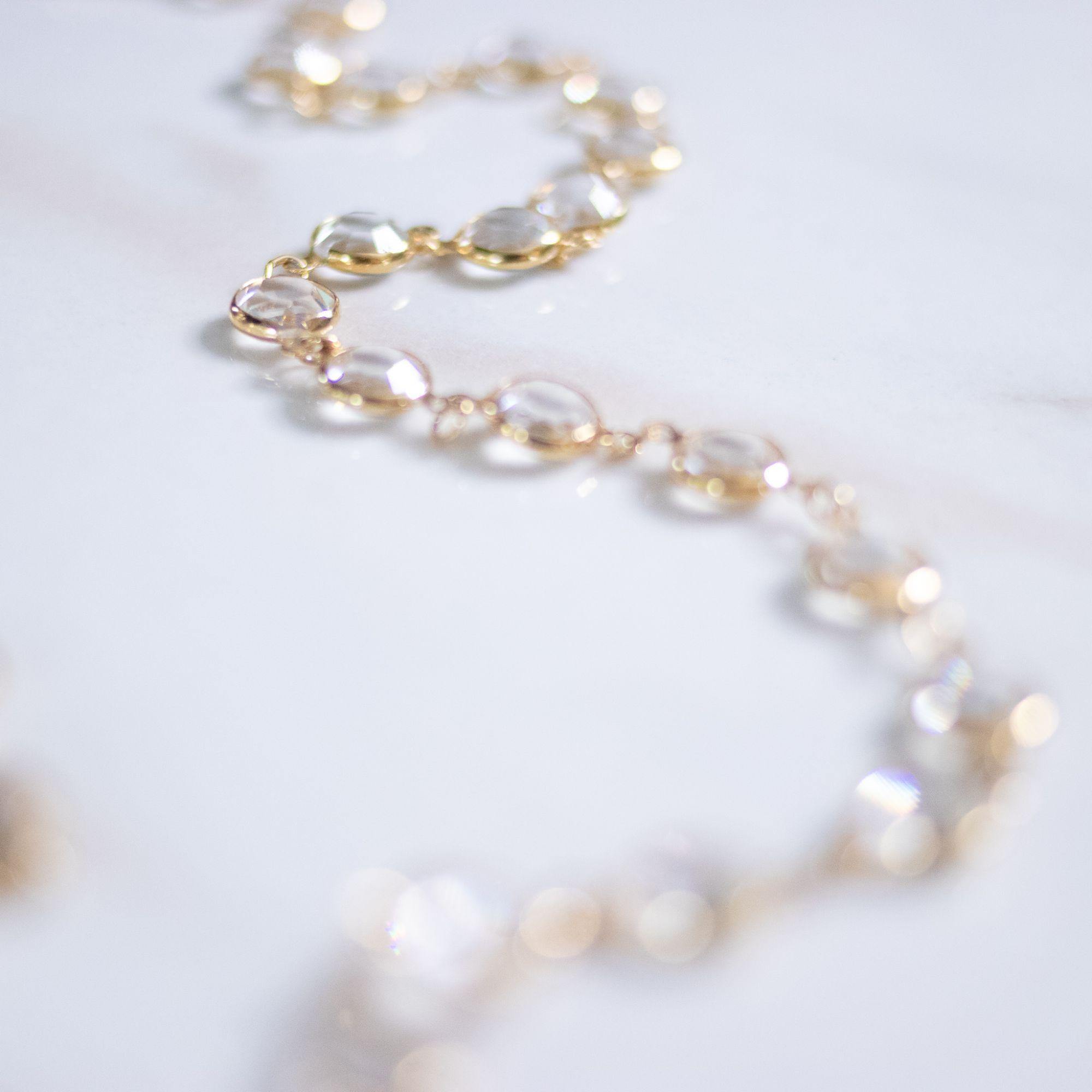 Vintage Swarovski Bezel Set Crystal Necklace by Swarovski - Vintage Meet Modern Vintage Jewelry - Chicago, Illinois - #oldhollywoodglamour #vintagemeetmodern #designervintage #jewelrybox #antiquejewelry #vintagejewelry