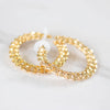 Classic Gold Braided Gold Link Hoop Earrings by Vintage Meet Modern - Vintage Meet Modern Vintage Jewelry - Chicago, Illinois - #oldhollywoodglamour #vintagemeetmodern #designervintage #jewelrybox #antiquejewelry #vintagejewelry