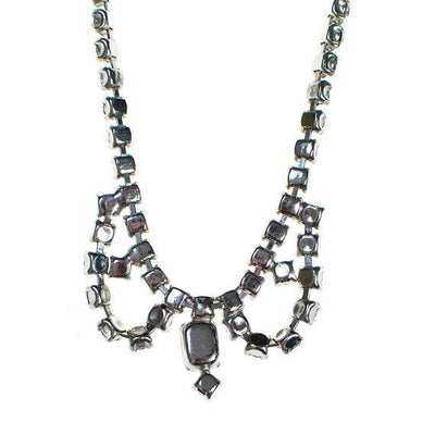 Vintage Rhinestone Bib Necklace by 1950s - Vintage Meet Modern Vintage Jewelry - Chicago, Illinois - #oldhollywoodglamour #vintagemeetmodern #designervintage #jewelrybox #antiquejewelry #vintagejewelry