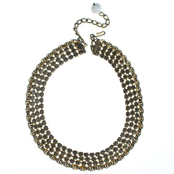 Vintage Turquoise and White Milk Glass Rhinestone Choker Necklace by 1950s - Vintage Meet Modern Vintage Jewelry - Chicago, Illinois - #oldhollywoodglamour #vintagemeetmodern #designervintage #jewelrybox #antiquejewelry #vintagejewelry