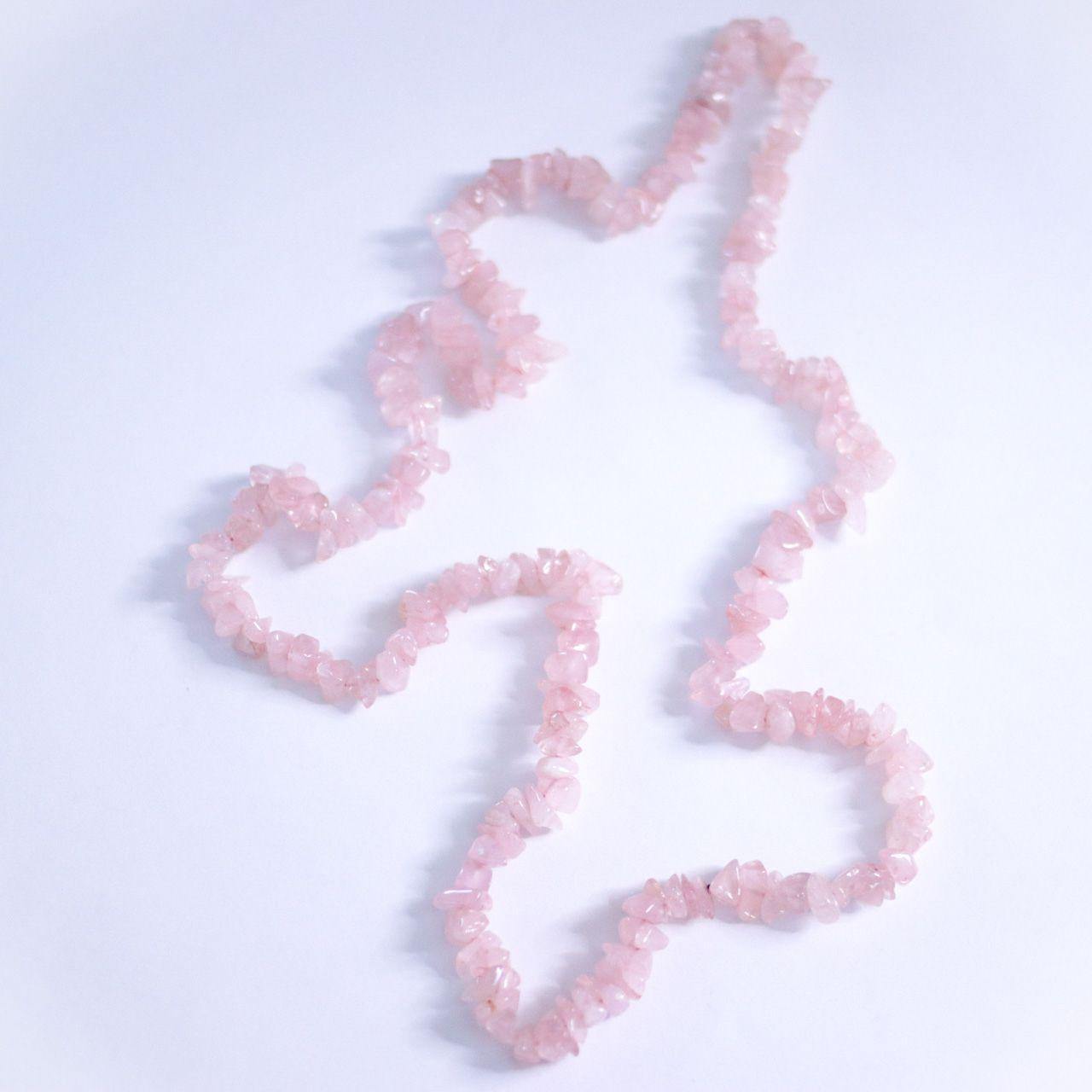 Vintage Rose Quartz Necklace by Artisan Made - Vintage Meet Modern Vintage Jewelry - Chicago, Illinois - #oldhollywoodglamour #vintagemeetmodern #designervintage #jewelrybox #antiquejewelry #vintagejewelry