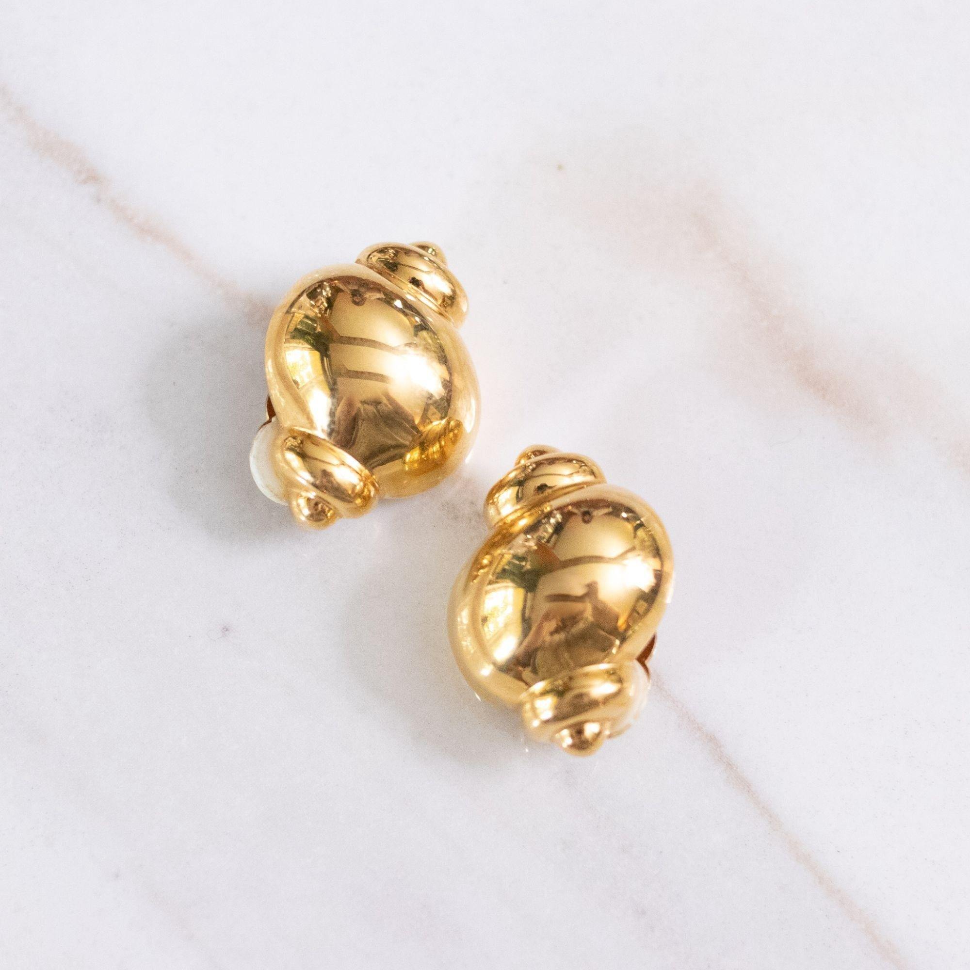 Joan Rivers Gold Urn Earrings by Joan Rivers - Vintage Meet Modern Vintage Jewelry - Chicago, Illinois - #oldhollywoodglamour #vintagemeetmodern #designervintage #jewelrybox #antiquejewelry #vintagejewelry
