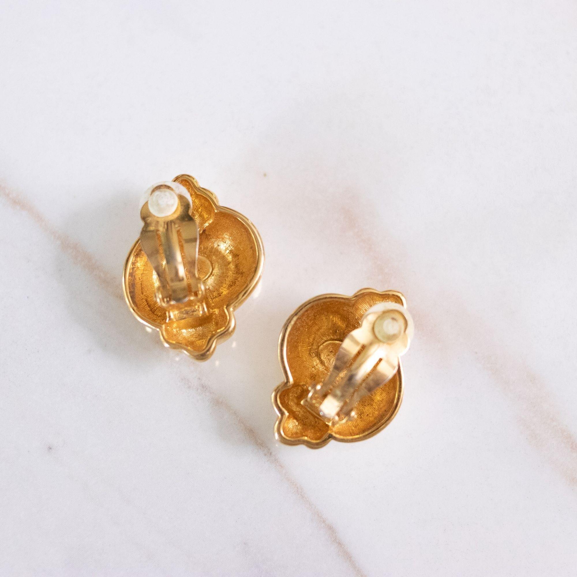 Joan Rivers Gold Urn Earrings by Joan Rivers - Vintage Meet Modern Vintage Jewelry - Chicago, Illinois - #oldhollywoodglamour #vintagemeetmodern #designervintage #jewelrybox #antiquejewelry #vintagejewelry