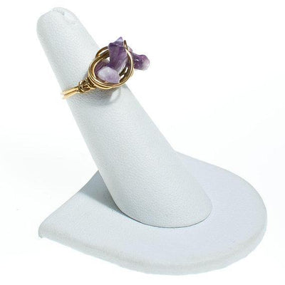 Vintage Artisan Amethyst Gold Wire Art Ring by 1990s - Vintage Meet Modern Vintage Jewelry - Chicago, Illinois - #oldhollywoodglamour #vintagemeetmodern #designervintage #jewelrybox #antiquejewelry #vintagejewelry