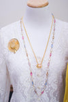 Vintage Swarovski Pastel Colors Bezel Set Crystal Necklace by 1980s - Vintage Meet Modern Vintage Jewelry - Chicago, Illinois - #oldhollywoodglamour #vintagemeetmodern #designervintage #jewelrybox #antiquejewelry #vintagejewelry