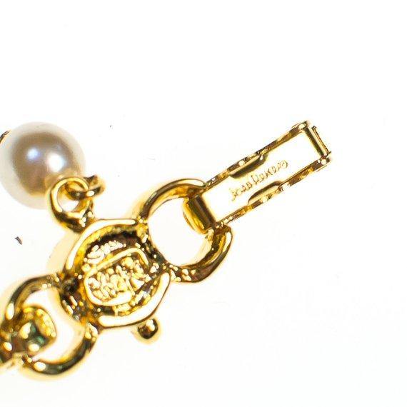Vintage Joan Rivers Gold Tone Bracelet with faux pearls and diamante crystals by Joan Rivers - Vintage Meet Modern Vintage Jewelry - Chicago, Illinois - #oldhollywoodglamour #vintagemeetmodern #designervintage #jewelrybox #antiquejewelry #vintagejewelry