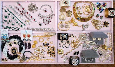 Vintage Joan Rivers Pearl and Rhinestone Half Hoop Earrings, Clip On by Joan Rivers - Vintage Meet Modern Vintage Jewelry - Chicago, Illinois - #oldhollywoodglamour #vintagemeetmodern #designervintage #jewelrybox #antiquejewelry #vintagejewelry