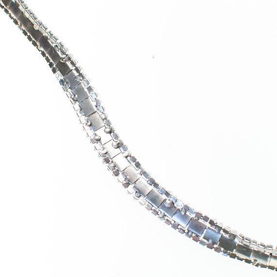 Vintage Art Deco Emerald and Clear Diamante Rhinestone Bracelet by Art Deco - Vintage Meet Modern Vintage Jewelry - Chicago, Illinois - #oldhollywoodglamour #vintagemeetmodern #designervintage #jewelrybox #antiquejewelry #vintagejewelry