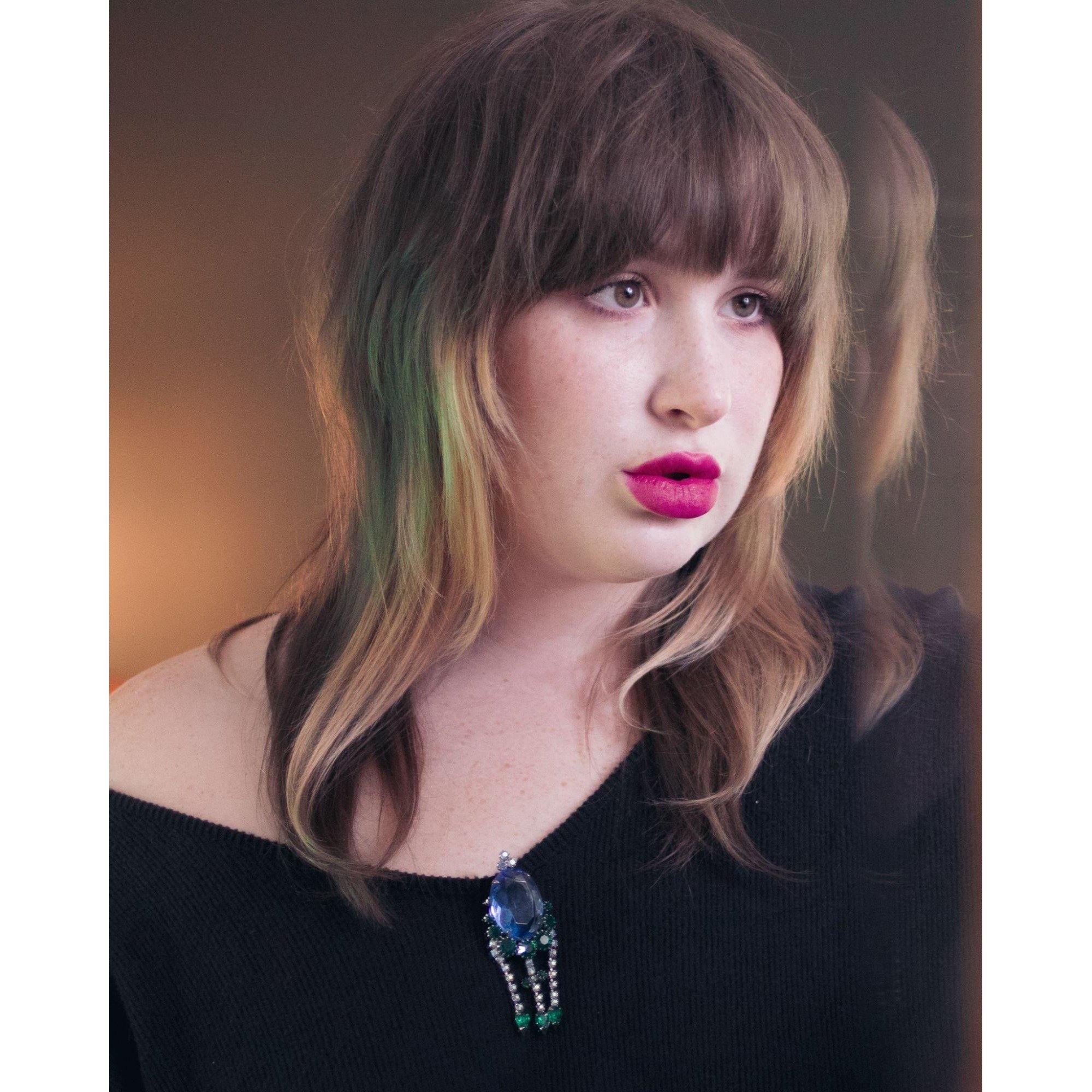 Vintage Blue Crystal Brooch with Diamante and Emerald Green Rhinestone Brooch by Unsigned Beauty - Vintage Meet Modern Vintage Jewelry - Chicago, Illinois - #oldhollywoodglamour #vintagemeetmodern #designervintage #jewelrybox #antiquejewelry #vintagejewelry