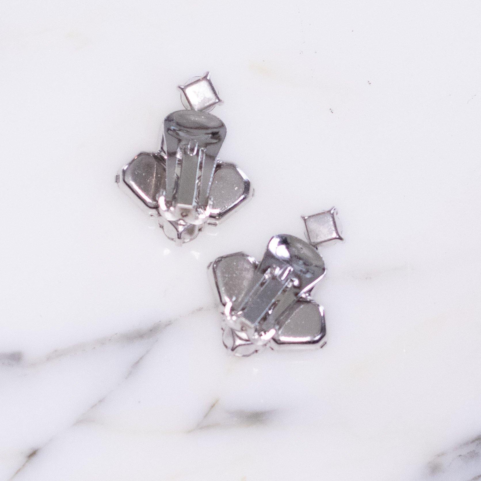 Vintage Kramer Art Deco Diamante Statement Earrings by Unsigned Kramer - Vintage Meet Modern Vintage Jewelry - Chicago, Illinois - #oldhollywoodglamour #vintagemeetmodern #designervintage #jewelrybox #antiquejewelry #vintagejewelry