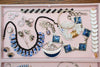 Black and Blue Vintage Glass Beaded Necklace, Glass Beads, Vintage Necklace, Silver Tone Beads by 1950s - Vintage Meet Modern Vintage Jewelry - Chicago, Illinois - #oldhollywoodglamour #vintagemeetmodern #designervintage #jewelrybox #antiquejewelry #vintagejewelry